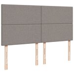 vidaXL Sommier à lattes de lit avec matelas Taupe 180x200 cm Tissu