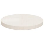 vidaXL Dessus de table Blanc Ø30x2 5 cm Bois de pin massif