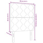 vidaXL Tête de Lit Design en Blocs de Diamants Bleu Foncé 80 cm Velours