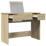 vidaXL Coiffeuse avec miroir chêne sonoma 100x45x76 cm