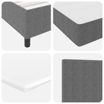 vidaXL Lit à Sommier avec Matelas & Lumière LED Gris 80x200 cm Tissu en velours côtelé