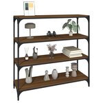 vidaXL Bibliothèque Chêne brun 100x33x100cm Bois d'ingénierie et acier