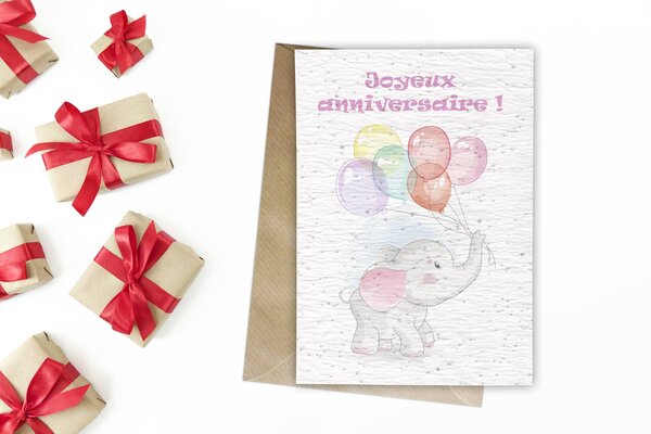 Carte à planter joyeux anniversaire