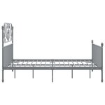 vidaXL Cadre de lit sans matelas gris métal 140x200 cm