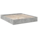 vidaXL Cadre de lit gris béton 200x200 cm bois d'ingénierie