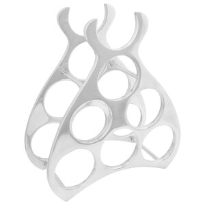 vidaXL Support à vin Argent 38 x 33 x 13 cm Aluminium