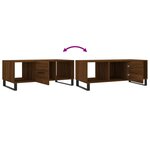 vidaXL Table basse chêne marron 102x50x40 cm bois d'ingénierie