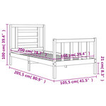 vidaXL Cadre de lit sans matelas blanc 100x200 cm bois de pin massif