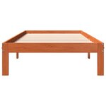 vidaXL Cadre de lit sans matelas cire marron 100x200cm bois pin massif