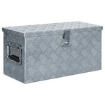vidaXL Boîte en aluminium 61 5 x 26 5 x 30 cm Argenté