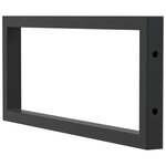 vidaXL Supports d'étagères pour lavabo 2 Pièces noir rectangulaire acier