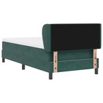 Lit avec sommier et matelas vidaXL Vert foncé 90x190 cm en velours
