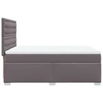 vidaXL Sommier à lattes de lit avec matelas Gris 160x200 cm Similicuir