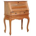 Bureau table poste de travail meuble d'ordinateur informatique étude secrétaire 78 x 42 x 103 cm bois d'acajou massif brun 02_0023934