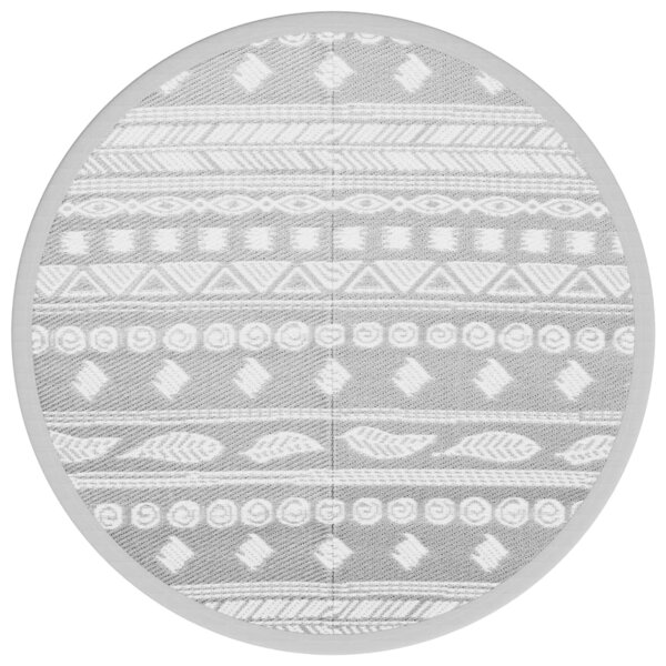 vidaXL Tapis d'extérieur gris Ø160 cm PP