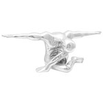 vidaXL Sculpture Argent 91 5x32x33 cm Homme Pensant en Aluminium