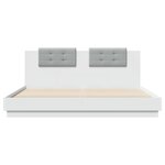 vidaXL Cadre de lit avec LED sans matelas blanc 160x200 cm
