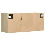 vidaXL Meuble TV mural avec lumières LED chêne sonoma 80x31x35 cm