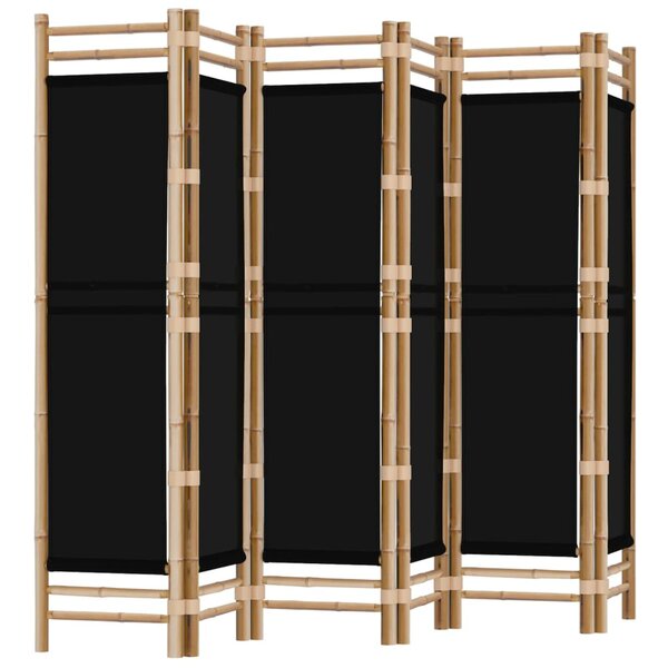 vidaXL Cloison de séparation pliante 6 panneaux 240 cm Bambou et toile
