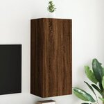 vidaXL Meuble TV mural chêne marron 40 5x30x90 cm bois d'ingénierie