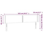 vidaXL Tête de lit à LED Vert foncé 163x16x78/88 cm Velours