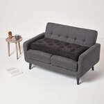 Coussin rehausseur pour canapé en suédine  Noir - HOMESCAPES