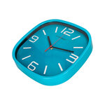 Q-connect horloge murale - Plastique - Diamètre 30 cm - Bleu