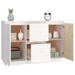 vidaXL Buffet Blanc 111x34x75 cm Bois massif de pin