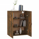 vidaXL Armoire suspendue Chêne fumé 69 5x34x90 cm Bois d'ingénierie