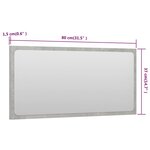 vidaXL Ensemble de meubles de salle de bain gris béton bois ingénierie