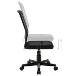 vidaXL Chaise de bureau Noir 44x52x100 cm Tissu en maille
