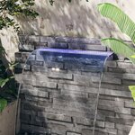 vidaXL Déversoir pour cascade avec LED RVB Acrylique 108 cm