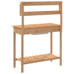 vidaXL Table de rempotage avec évier marron bois massif de sapin