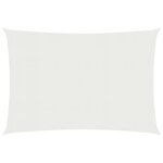 vidaXL Voile d'ombrage 160 g/m² Blanc 2x2 5 m PEHD