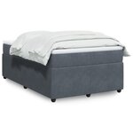 vidaXL Sommier à lattes de lit et matelas gris foncé 120x190cm velours