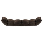 vidaXL Chaise pliable de sol Marron Tissu