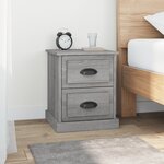 vidaXL Tables de chevet 2 Pièces sonoma gris 39x39x47 5cm bois ingénierie