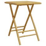 vidaXL Ensemble de bistro pliante 3 Pièces et coussins blanc crème bambou