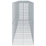 vidaXL Panier gabion avec couvercle 700x100x200 cm fer galvanisé