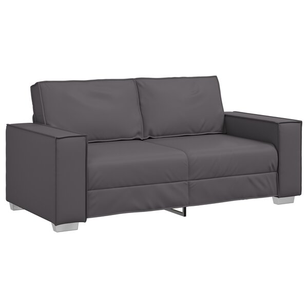 Canapé loveseater vidaXL gris 140 cm en simili cuir