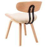 vidaXL Chaises à manger lot de 6 crème bois courbé et similicuir