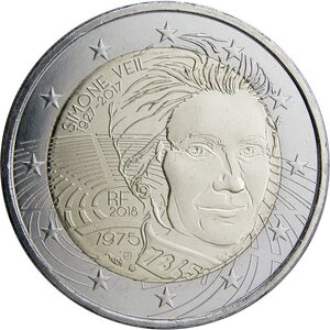 Monnaie 2 euros commémorative france simone veil 2018