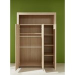 Lit 70 x 140 cm + commode à langer + armoire Olivia - chêne