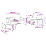 vidaXL Ensemble de canapés 3 Pièces avec coussins crème tissu