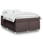 vidaXL Sommier à lattes de lit avec matelas Marron foncé 160x200 cm