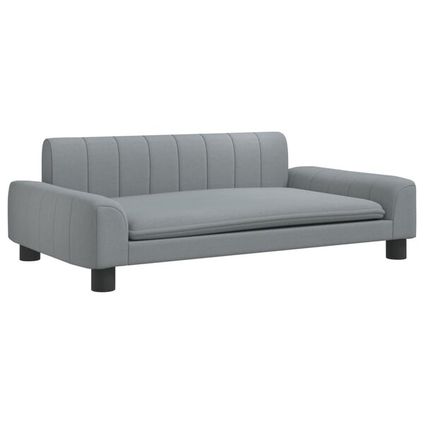 vidaXL Canapé pour enfants gris clair 90x53x30 cm tissu