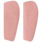 vidaXL Tête de lit avec oreilles Rose 203x23x78/88 cm Velours