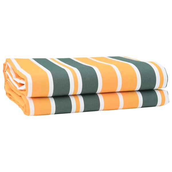vidaXL Tissu de remplacement pour store Vert et Jaune 10x1.6 m