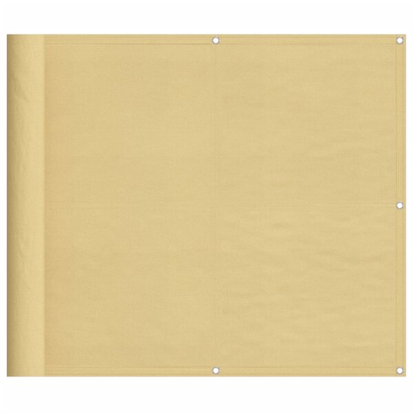 vidaXL Écran de balcon sable 90x400 cm 100  polyester oxford