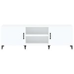 vidaXL Meuble TV blanc 150x30x50 cm bois d'ingénierie